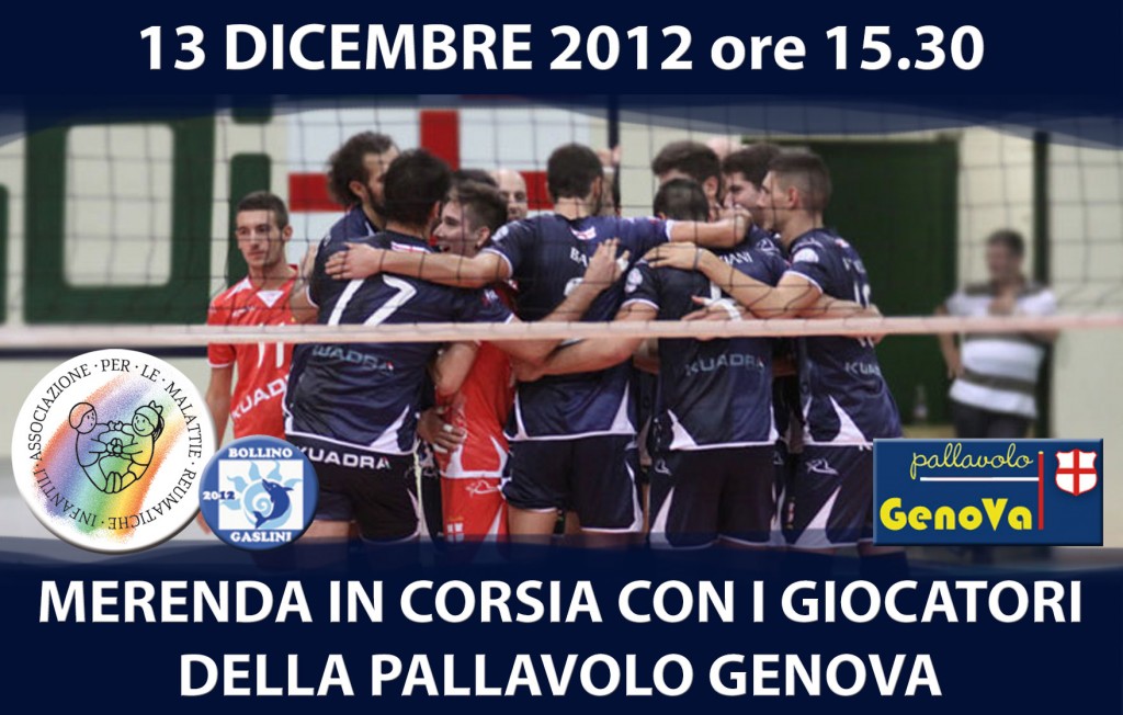 Merenda in corsia con i giocatori di Pallavolo Genova
