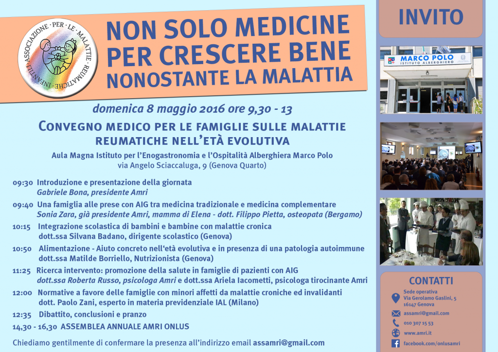 Non solo medicine per crescere bene, nonostante la malattia / Convegno medico
